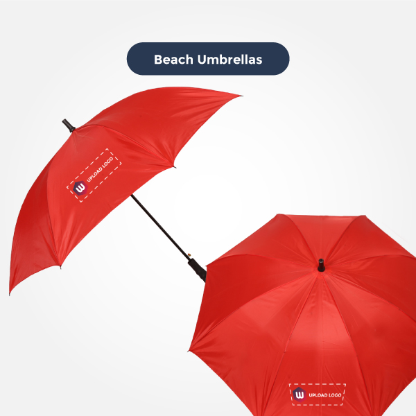 Promotional Umbrellas Customized Logo -23x8 Red-1
