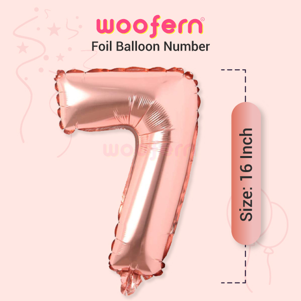 Rose Gold Foil Balloon  Number 7 - 16 inch-2