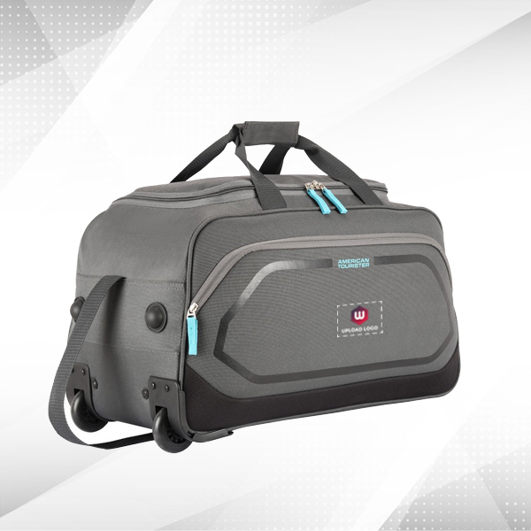 American Tourister Ambero Wheel Duffle Bag with Custom Logo for Corporate Gifting-1