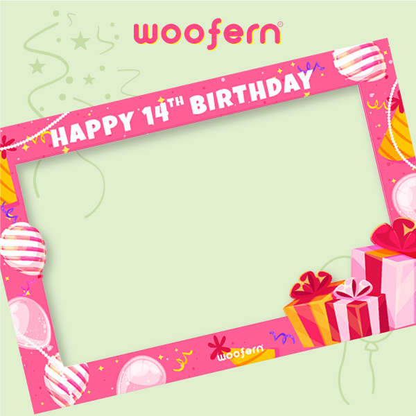 Pink-themed Selfie Photo Booth Frame Custom with year - Size -3*2-2