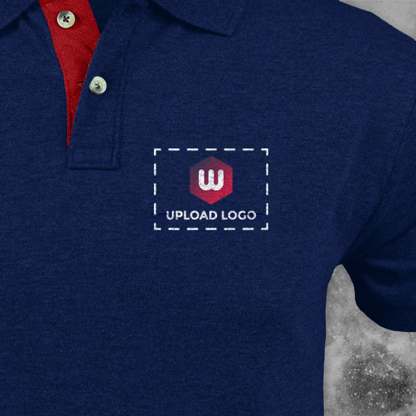 Santhome Highlander Cotton Polo T-shirt for Men Navy Blue - Custom Logo Left Chest & Right Arm-2