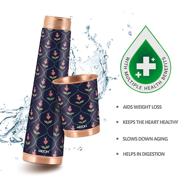 MILTON Copper Eterna Diwali Gift Set - Blue-3