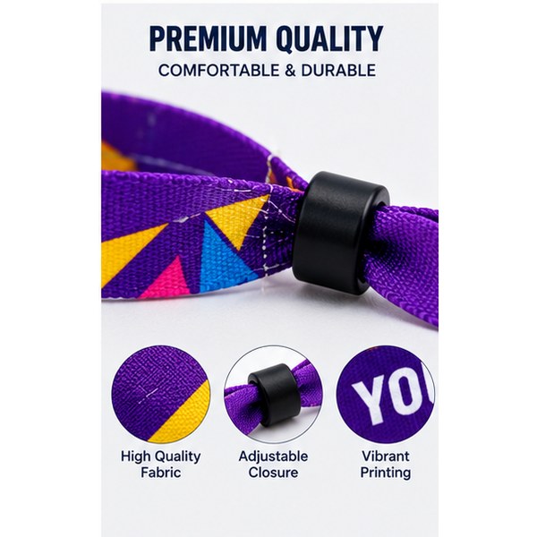 Custom Fabric Wristbands with Personalized Printing-3