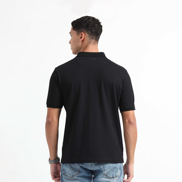 Caslay Organic Polo T-Shirt (Black)-5