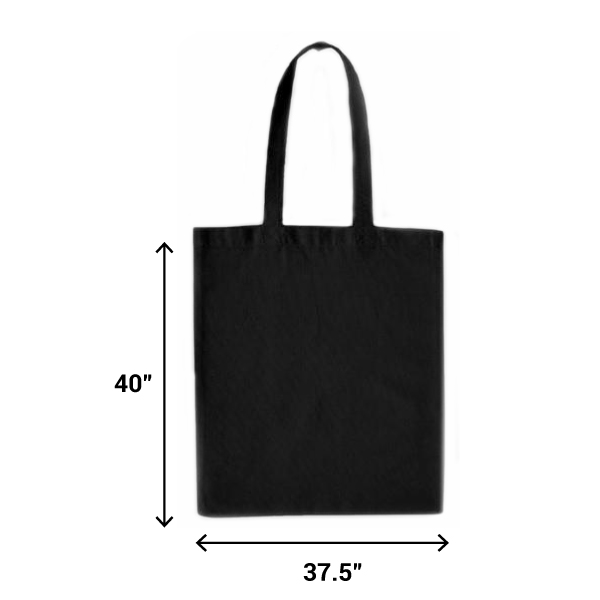JUTELINE Canvas Cotton Bag |Size - 37.5*40 cm - Black-1