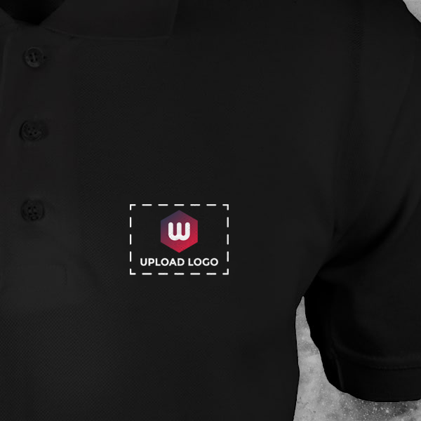 AWG Solid Polo T-shirt for Men Black - Custom Logo-1