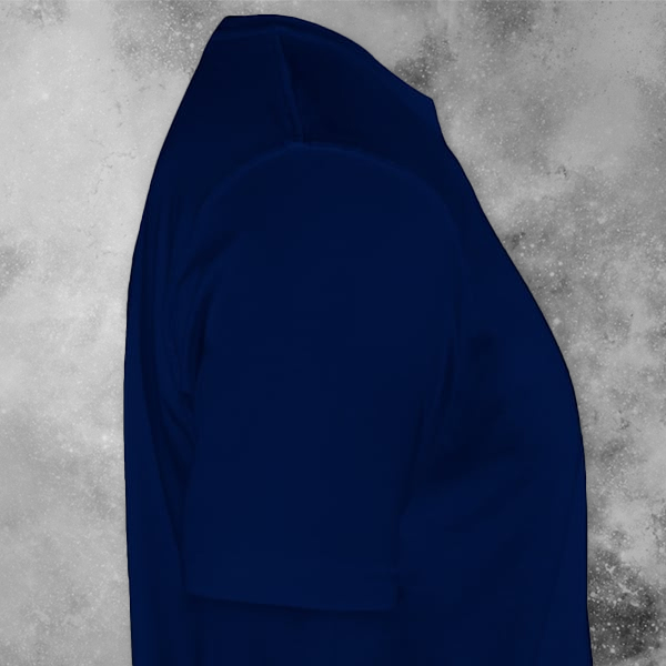 Ruffty Crew Neck Cotton T-shirt for Men True Navy - Custom Logo Left Chest-2