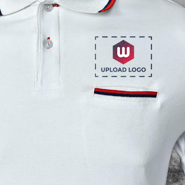 Tropikana Dry n Cool Polo T-shirt for Men (White)- Customized Logo Left Chest-1