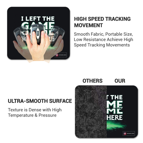 Text Printed Mouse Pad with Customized Logo-3