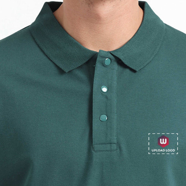 Caslay Organic Polo T-Shirt (Forest Green)-5