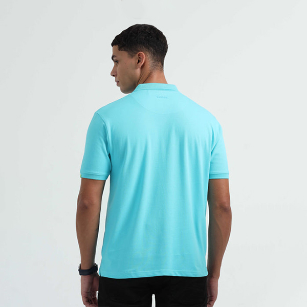 Caslay Organic Polo T-Shirt (Curracao Blue)-3