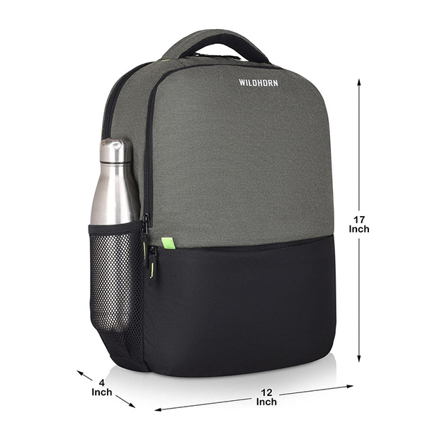 WILDHORN Munich Laptop Backpack (Army Green & Black)-6