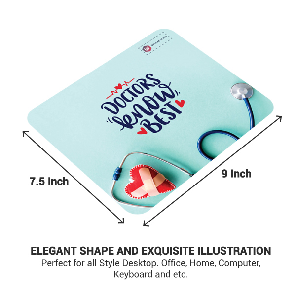 Doctor Knows Best Printed Mouse Pad with Customized Logo-4