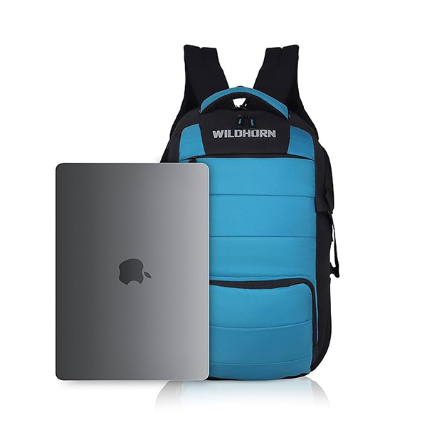 WILDHORN Premium Laptop Backpack (Pacific Blue & Black)-5