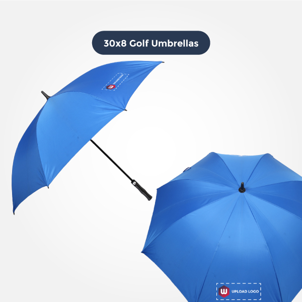 Golf Umbrella Premium Promotional Umbrella - 30x8 Blue-1