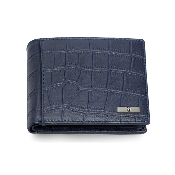 WILDHORN CORDOVA Premium Leather Wallet, Keychain & Pen Gift Set (Blue Croco)-1