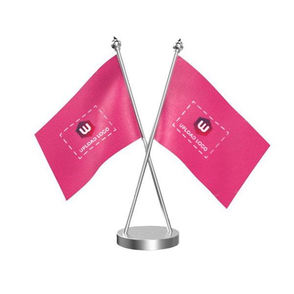 Custom Table Top Cross Flag with Stand-0