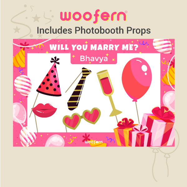 Personalized - Will You Marry Me Proposal Photo Booth Frame-3