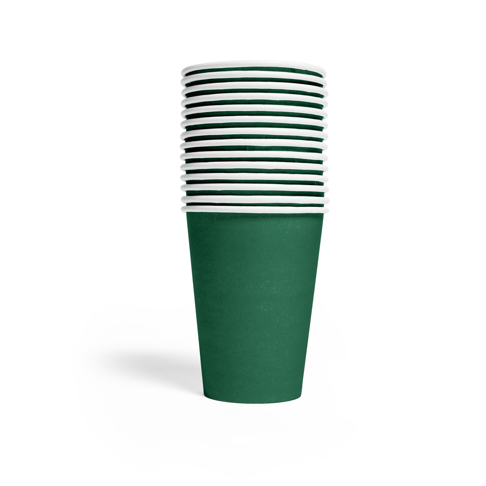 Premium Dark Green Paper Cups  250ml- 14 Pc