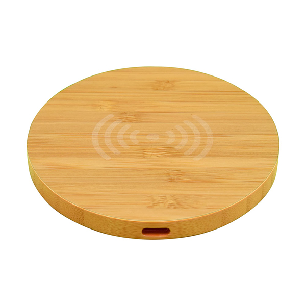 Wangari Olive 15W Round Wireless Bamboo Charger-2