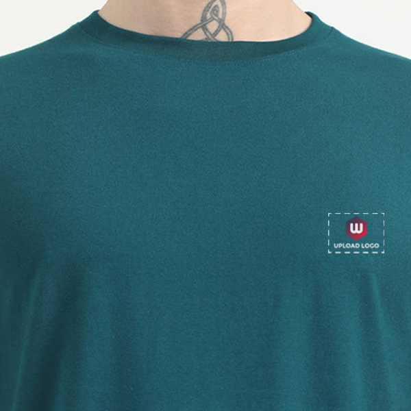 Caslay Organic Crew Neck T-Shirt (Petrol Blue)-4
