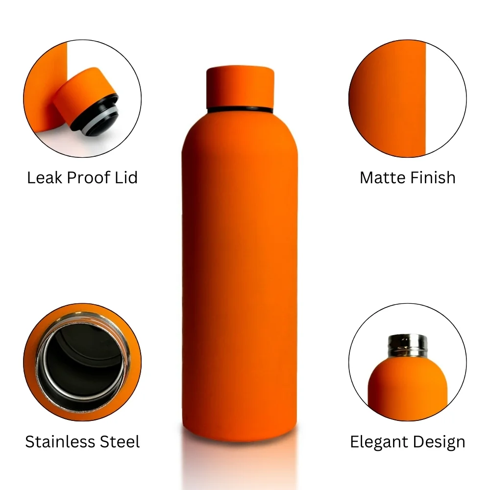 Stainless Steel Rubber Coated Bottle 750ml Hot & Cold with Custom Logo Branding-5