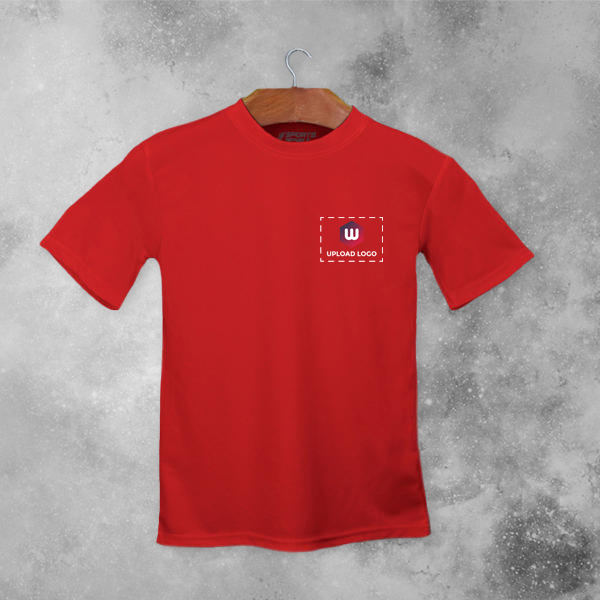 ACTI-RUNN Premium Men's Polyester T-Shirt (Red)– Custom Logo-3