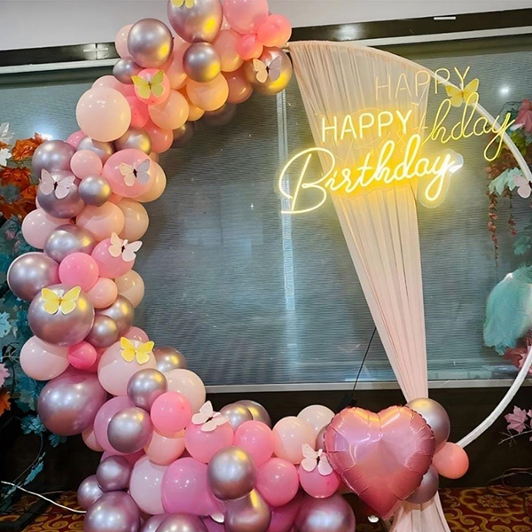 Pink Butterfly Balloon Decoration