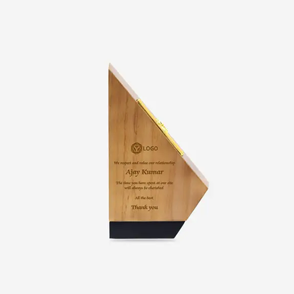 Apex Wooden Trophy - Customizable Award for Excellence and Achievement-0