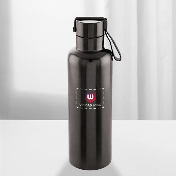Sleek Black Personalized Bottle 750ml-0