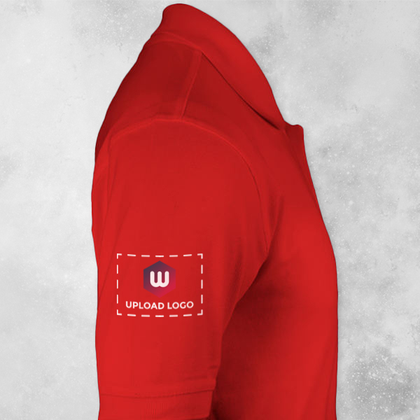 Embroidered Classic Polo T-shirt for Women Red – Custom Logo Left Chest & Right Arm-1