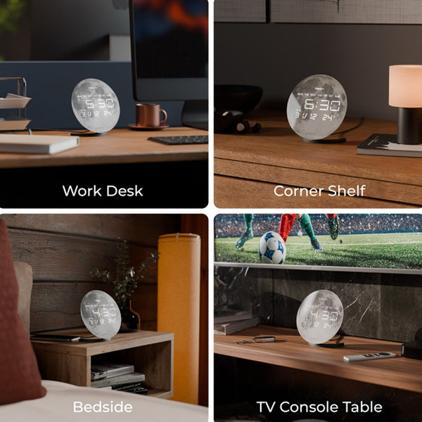 XECH Solaris X (Moon) Desktop Clock Speaker-7