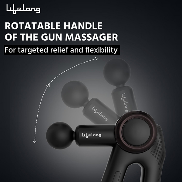 Lifelong LLGM81 Wireless Gun Massager | Hot & Cold Heads | Deep Tissue Massage-5