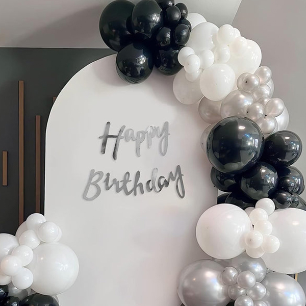 Black & White Birthday decoration Kit