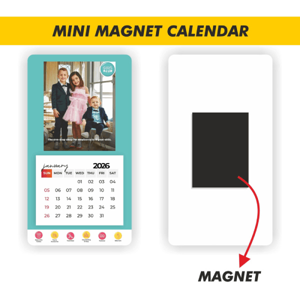 Personalized Mini Magnet Calendar With Brand Logo-0