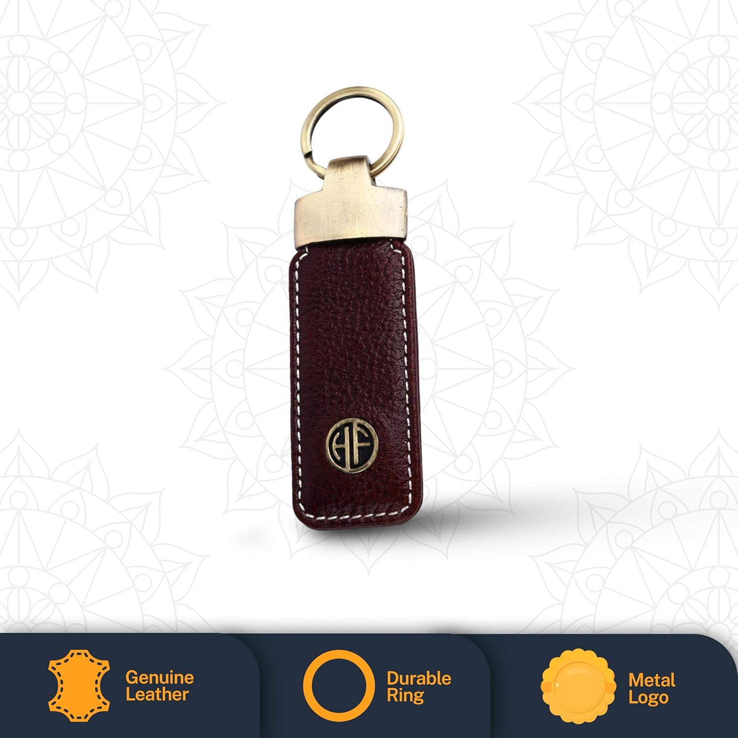 HF Genuine Leather Executive Gift Set | 5-in-1 Mega Combo for Men & Women (Brown)-7