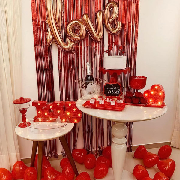 Couples' Love & Heart Foil Balloon Decoration Kit