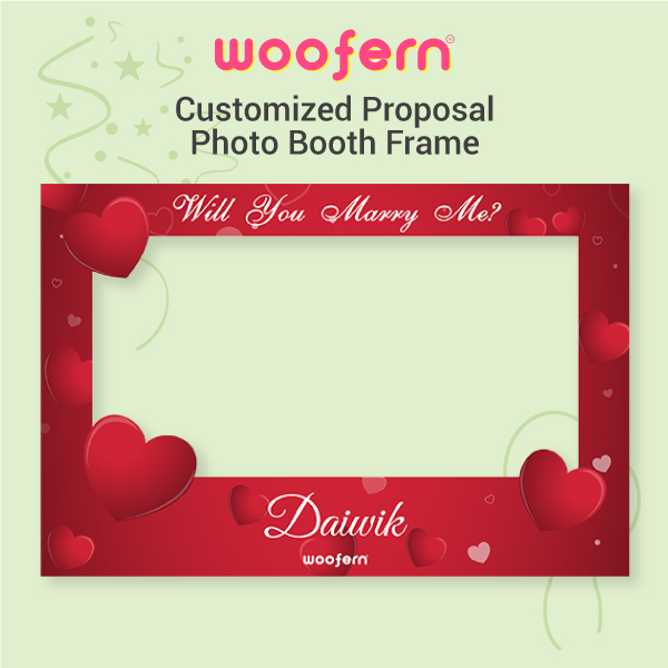 Unique Proposal Photo Booth Frame with Custom Names