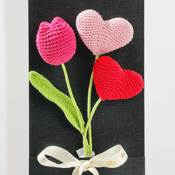 Bouquet of Crocheted Flowers-1