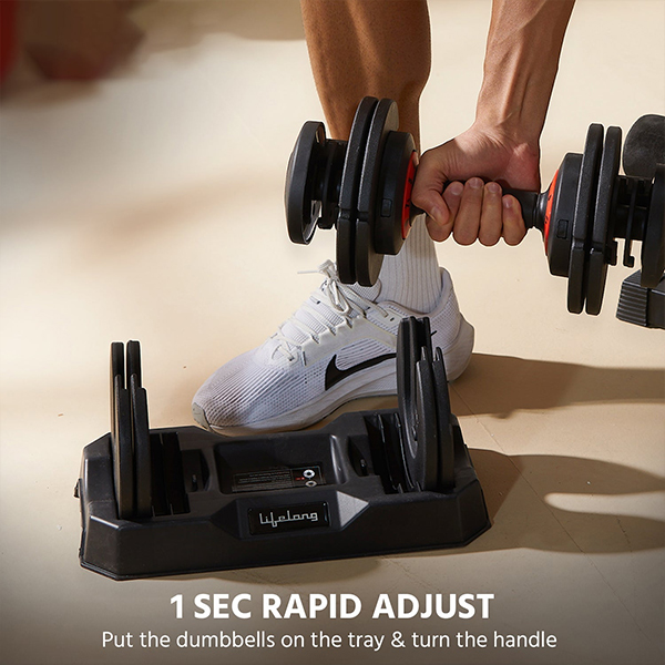 Lifelong LLAD02 Adjustable Dumbbells | 2.5kg to 12.5kg-4