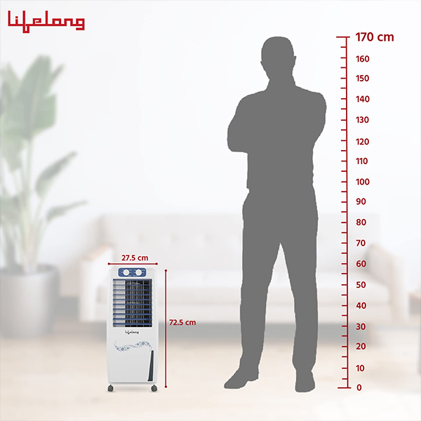 Lifelong Air Cooler with Water Level Indicator, Ice Chamber -12L (LLAC912)-5