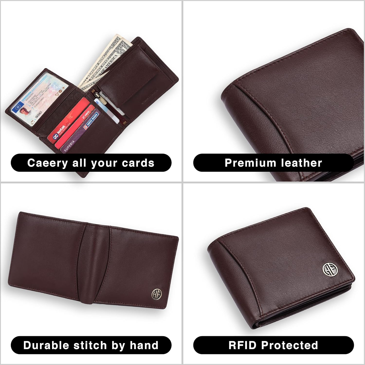 HF Men's Executive Leather Gift Set – Wallet, Keychain & Pen | Premium Corporate Gift (Brozo Brown)-2