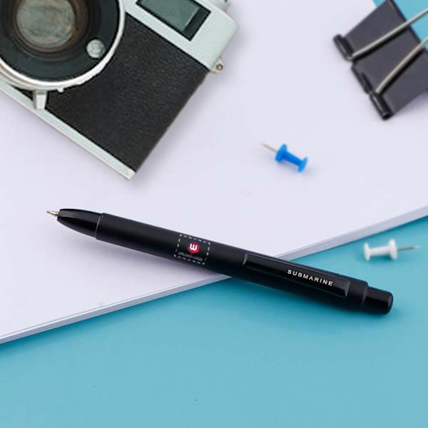 Submarine Full Black Ballpoint Pens - Customized Logo-1
