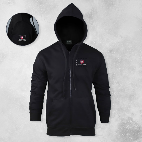 Personalized Zero Degree Hoodie with Zipper-0