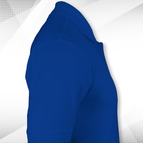 Embroidered Classic Polo T-shirt for Men Royal Blue – Custom Logo Left Chest-2