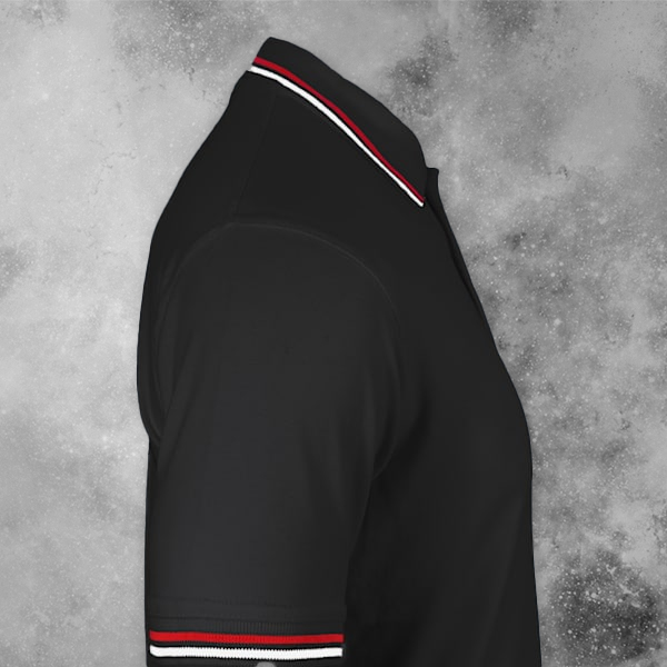 AWG Sport Giza Black Polo T-Shirt for Men – Custom Logo Left Chest-2