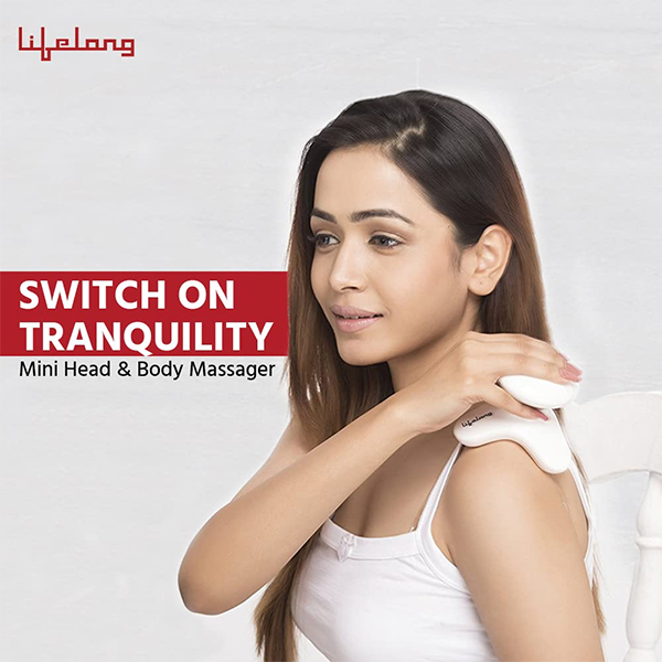 Lifelong LLM09 Battery Powered Mini Head and Body Massager- Brown-2