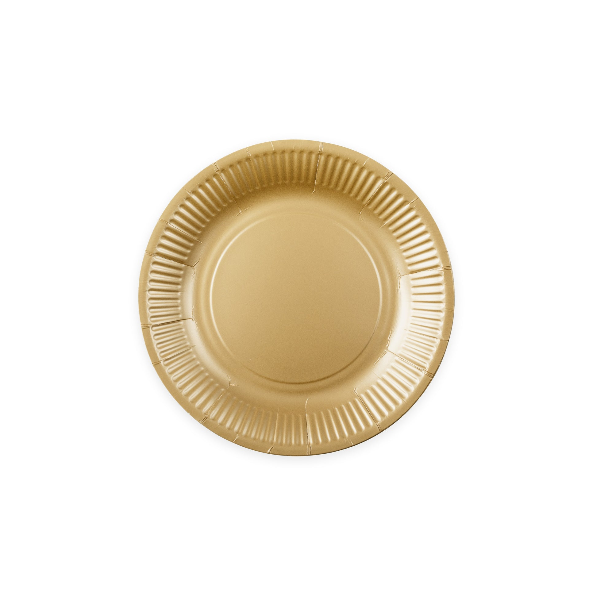 Premium Champagne Gold Paper Plates 7 Inches - 8 Pc