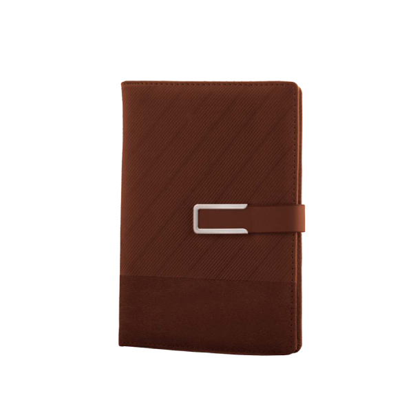 Customized 3-in-1 Combo Diary, Pen & Keychain Gift Set for Employees (Brown)-1