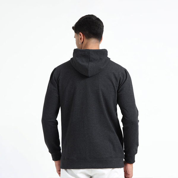 Caslay Zippered Hoodie (Charcoal Melange)-4